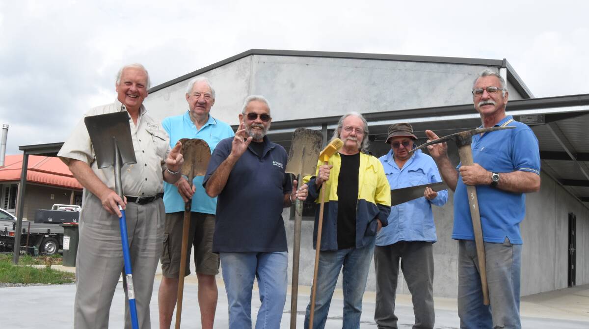 FINGERS CROSSED: Men's shed members Ian Tooke, Bill Burdett, Bob Webb, Brian Griffith, Phil McKenzie and Paul Mulholland are hoping for funding success this time around.