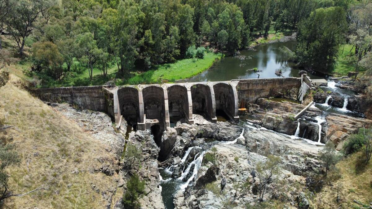 The historic dam at Junction Reef Reserve. Picture by Ian Trethewey